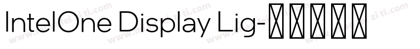 IntelOne Display Lig字体转换